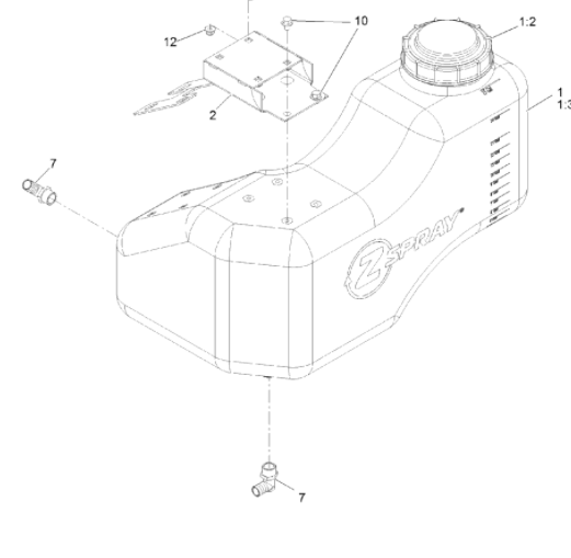 Z-Sprayer Hose Barb 90 Deg. 3/4'' MPT X 3/4'' HB P/N: GG1355772