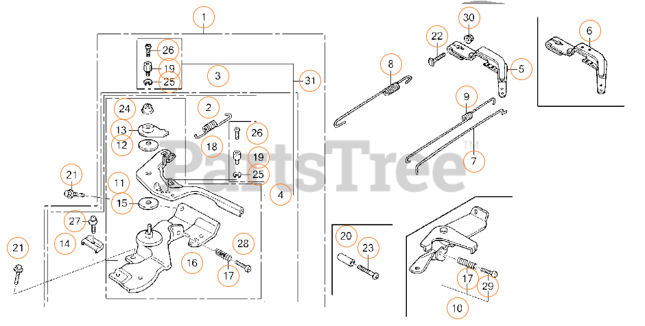 Honda GX160 Governor Throttle Speed Control Spring P/N: GG16561Z4M010