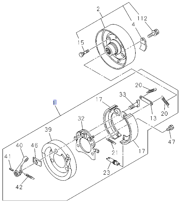 Isuzu Parking Brake Assembly p/n GG8980343050 G&G Fleet Supply