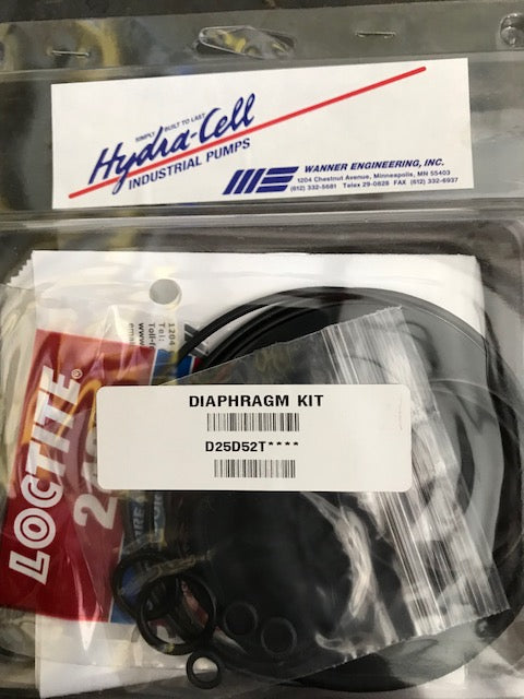 Wanner H25 Diaphragm Kit P/N: GGD25D52T