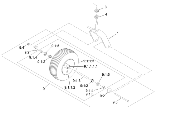 Z-Sprayer ZSX4640 (2023) Front Wheel Axle Assembly P/N: GG1265361