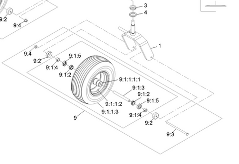 Z-Sprayer ZSX4640 (2023) Front Wheel Assembly P/N: GG1425556