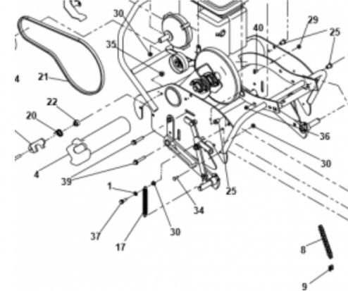 Ryan Lawnaire IV Extension Spring P/N: GG4118356