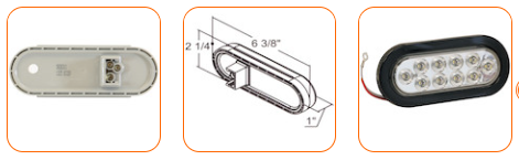 Clear Oval Backup Light Kit 6'' P/N: GG5626310