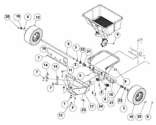 Lesco Chariot Spreader Nyloc Locknut P/N: GG06500915