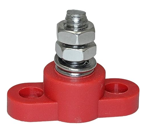 Battery Power Junction Post Block 3/8 Lug X 16 Thread (Red) P/N: GGJB38163