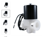 Electric Plastic Solenoid Valve 1/8'' 12v DC P/N: GGRSC112VDC