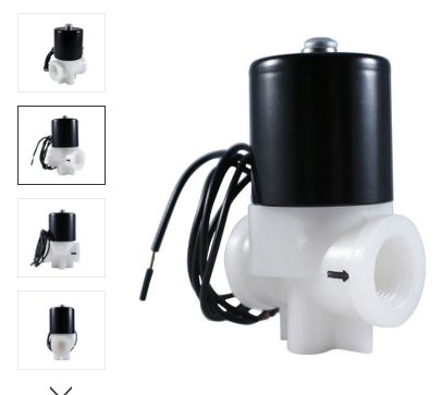 Electric Plastic Solenoid Valve 1/8'' 12v DC P/N: GGRSC112VDC
