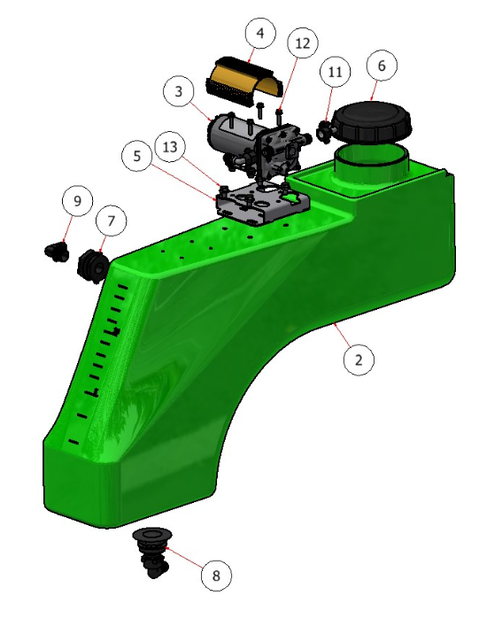 Steel Green Shurflo Spray Pump P/N: GG50593611D311