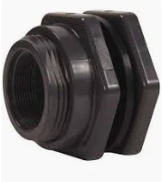 Poly Bulkhead Fitting 1/2" P/N: GGWBH12