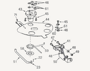 Lesco Spreader Rod Pivot Lever P/N: GG060061