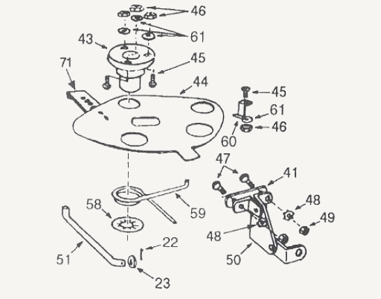 Lesco Spreader Rod Pivot Lever P/N: GG060061