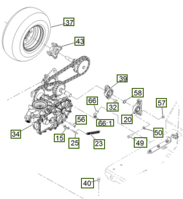 Exmark Flange Bearing P/N: GG1166777