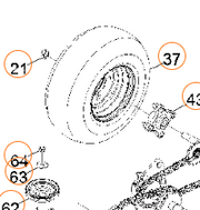 Exmark Rear Wheel P/N: GG1166932