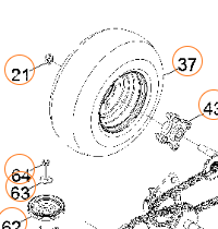 Exmark Rear Wheel P/N: GG1166932