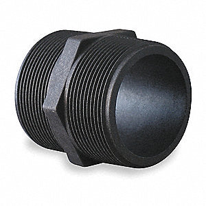 Pipe to Pipe Male Poly Coupler (Hex Nipple) 1/4'' p/n: GGNIP025SH