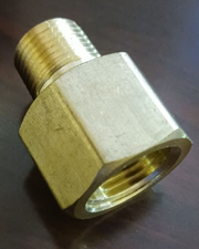Brass Pipe Adapter 3/8'' MPT to 1/2'' FPT P/N: GG3200X8X6
