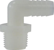 Nylon Hose Barb Elbow 5/8" x 3/4" MPT 90 Degree P/N: GGEL3458