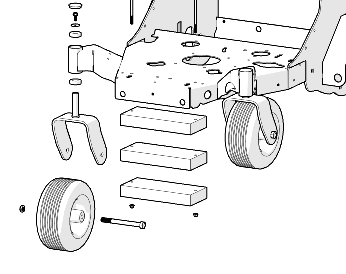 Stinger QA3000 Front Tire Assembly 13X5.00-6 P/N: GG400427