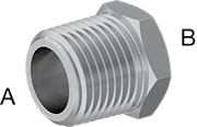 Hex Head Reducing Adapter 1/4'' NPT Male x 1/8'' NPT Female P/N: GG50785K61