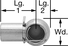 End Fitting for Gas Spring, Ball Socket with Safety Clip, M8 Thread Si ...