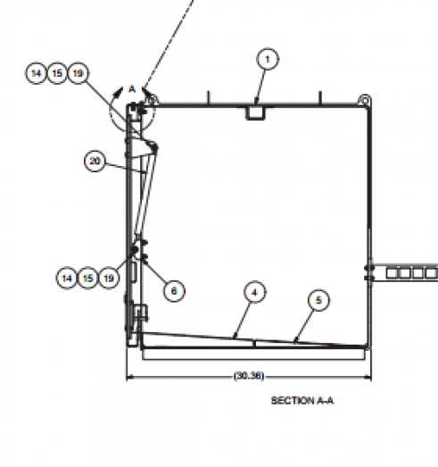 MRT New Style Rear Box Strut 20" P/N: GGC1608260