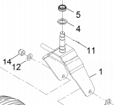 Z-Sprayer Front Wheel Caster (Left) P/N: GG135544105