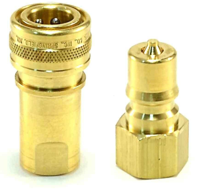 Brass Quick connect 1/4 Female x Male Plug P/N: GGK2BH2B