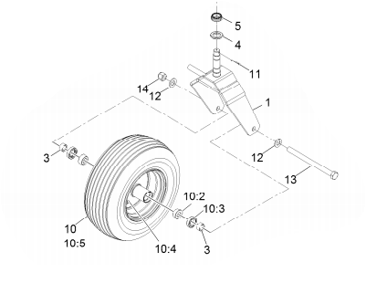 Z-Sprayer Wheel and Tire Bolt 10" P/N: GG1356300