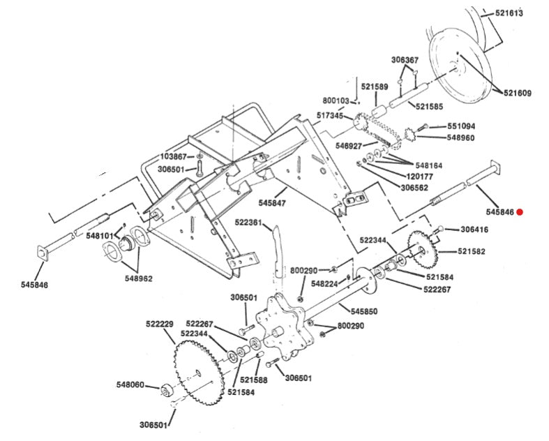 Ryan Lawnaire IV Axle Shaft P/N: GG545846